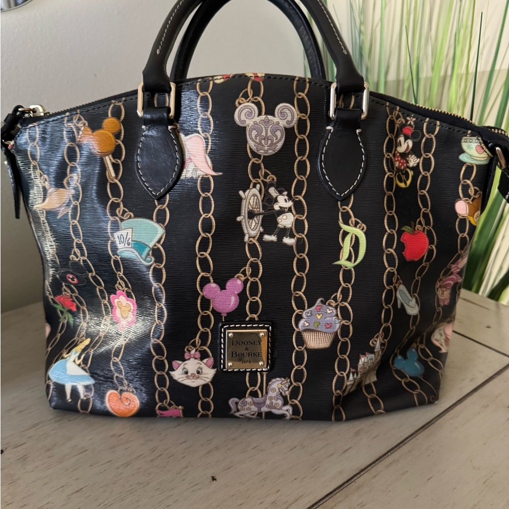 Dooney & Bourke Charm Bracelet Black Disney Satchel